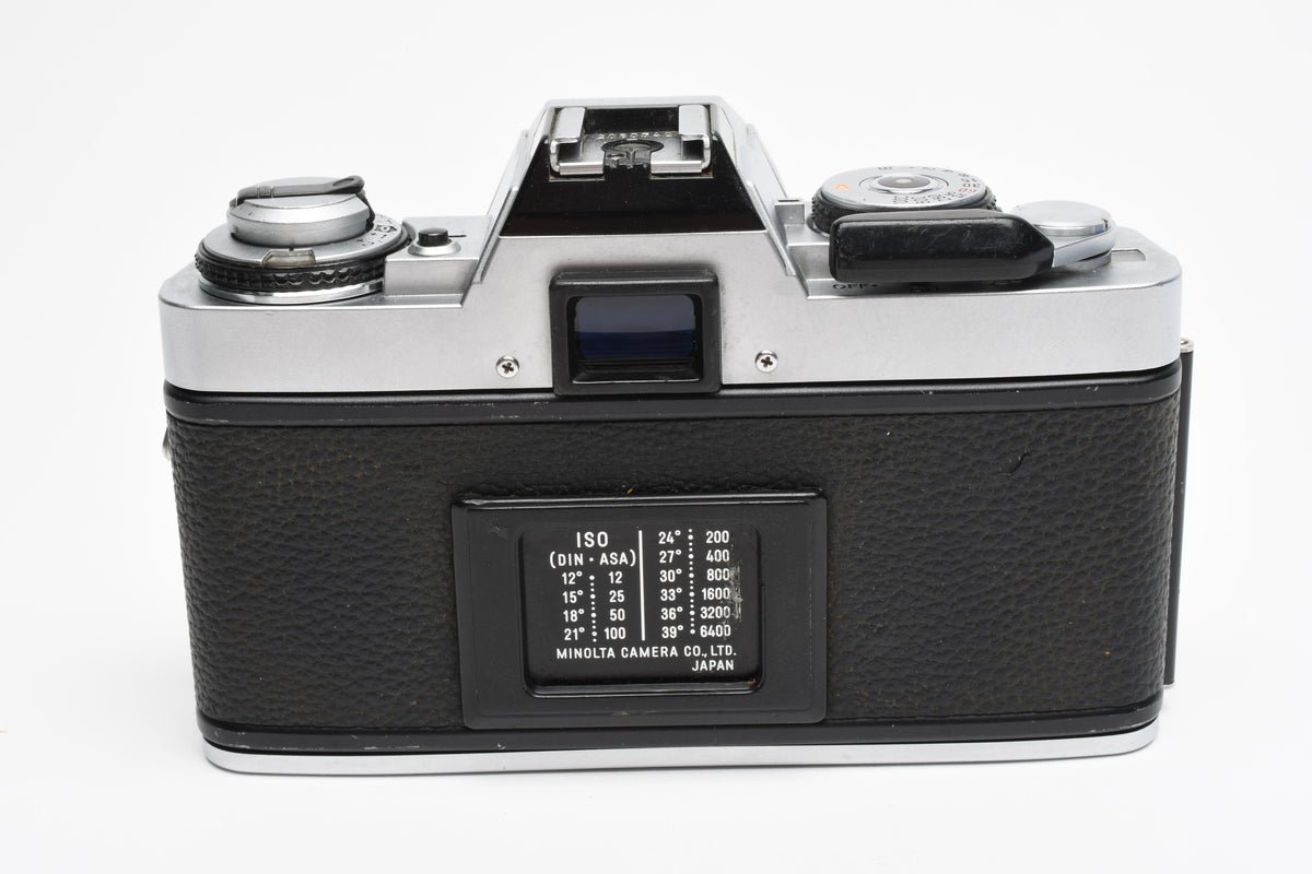 Minolta XG-M 35mm SLR w/50mm f2 lens, strap, new seals, cap, UV, Nice