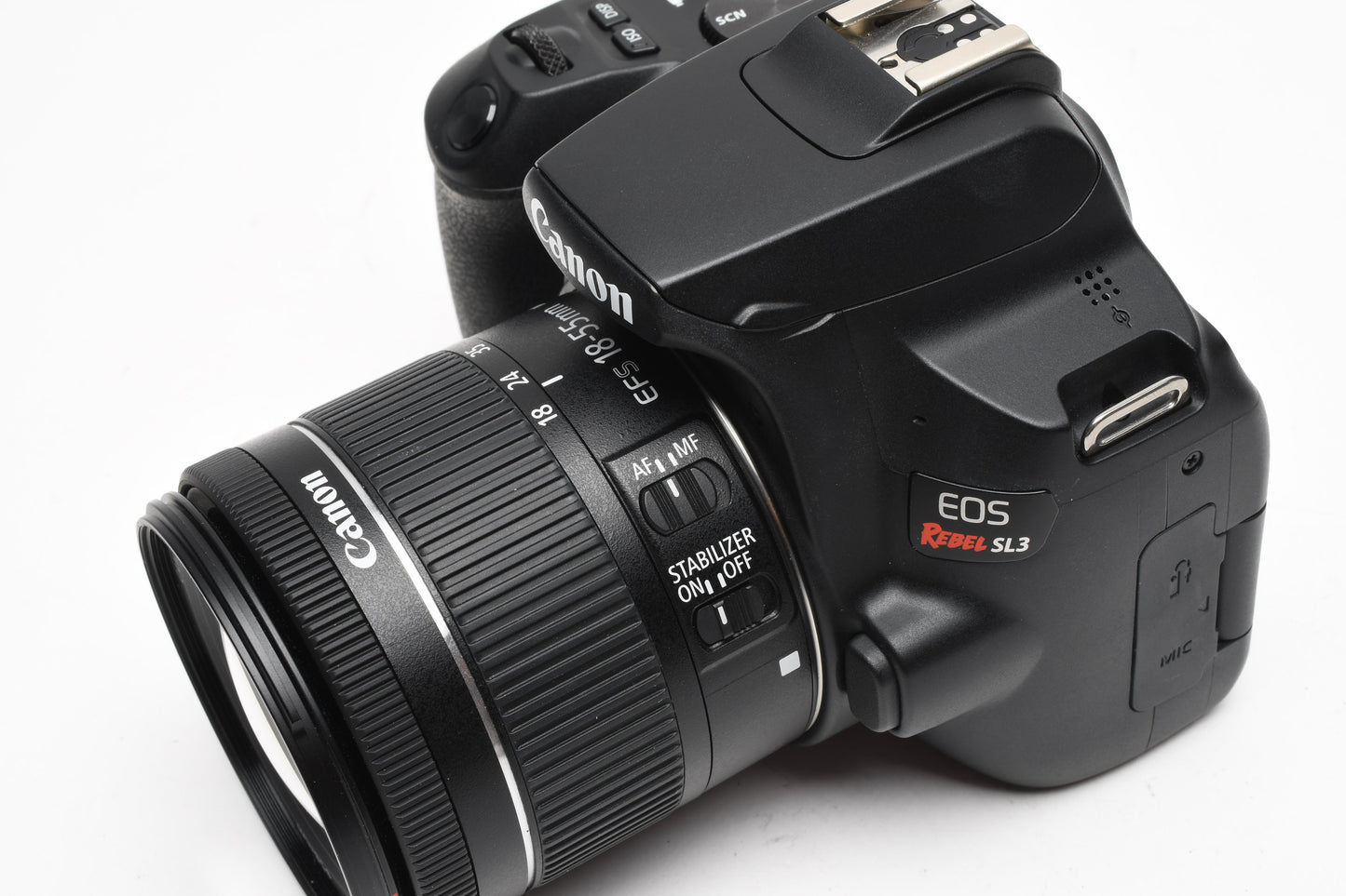 Canon SL-3 w/18-55mm f3.5-5.6 STM zoom, ≤2000 Acts! Great!
