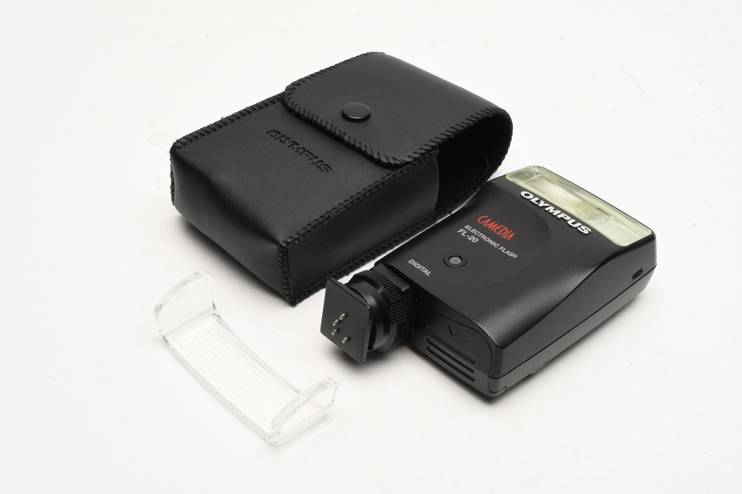 Olympus Camedia FL-20 Electronic Flash w/Case+Diffuser, Mint-