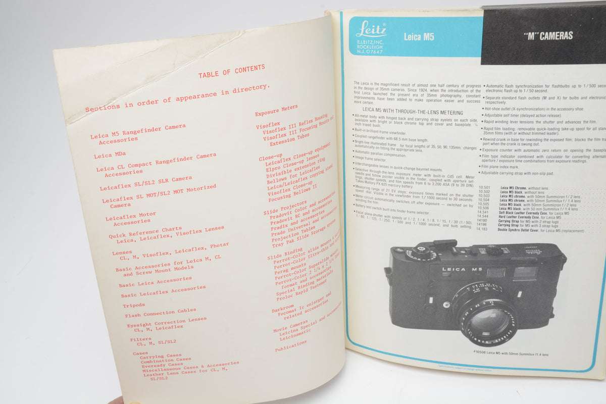 Leica Product Directory 50 1976 Catalog