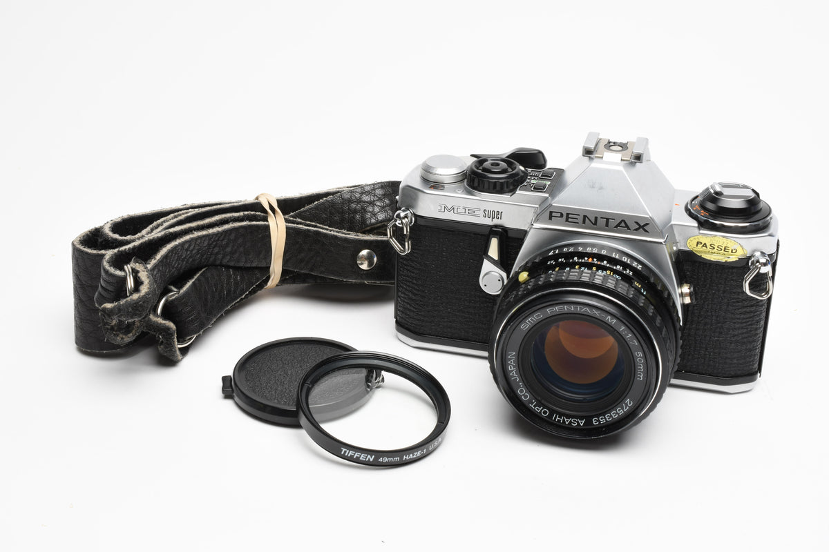 Pentax ME Super 35mm SLR w/50mm f1.7, Strap, New seals, Tested, Great!