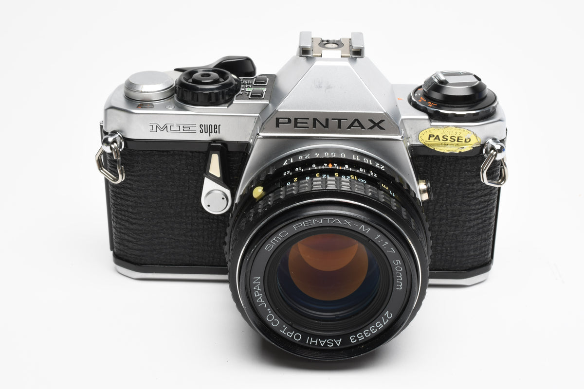 Pentax ME Super 35mm SLR w/50mm f1.7, Strap, New seals, Tested, Great!