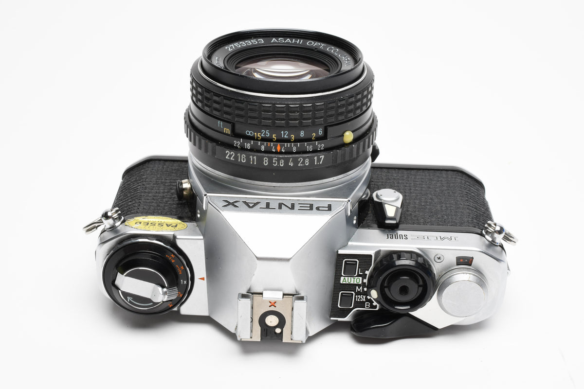 Pentax ME Super 35mm SLR w/50mm f1.7, Strap, New seals, Tested, Great!