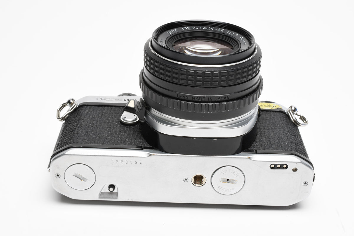 Pentax ME Super 35mm SLR w/50mm f1.7, Strap, New seals, Tested, Great!