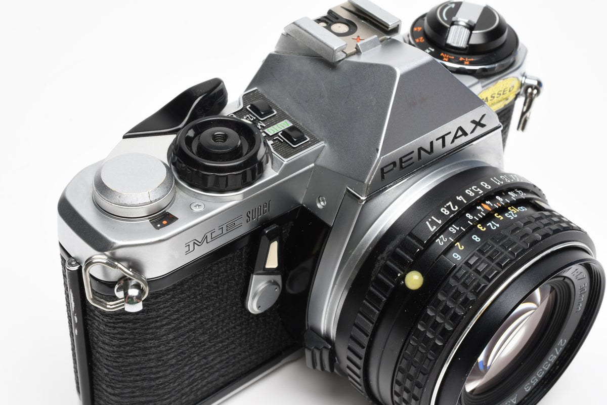Pentax ME Super 35mm SLR w/50mm f1.7, Strap, New seals, Tested, Great!