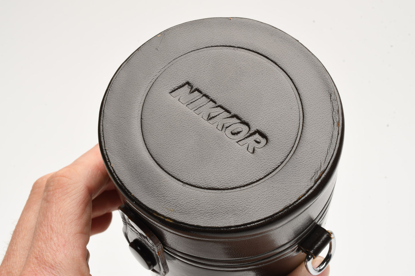 Nikon Nikkor lens case brown ~5" x 3.25", Very clean