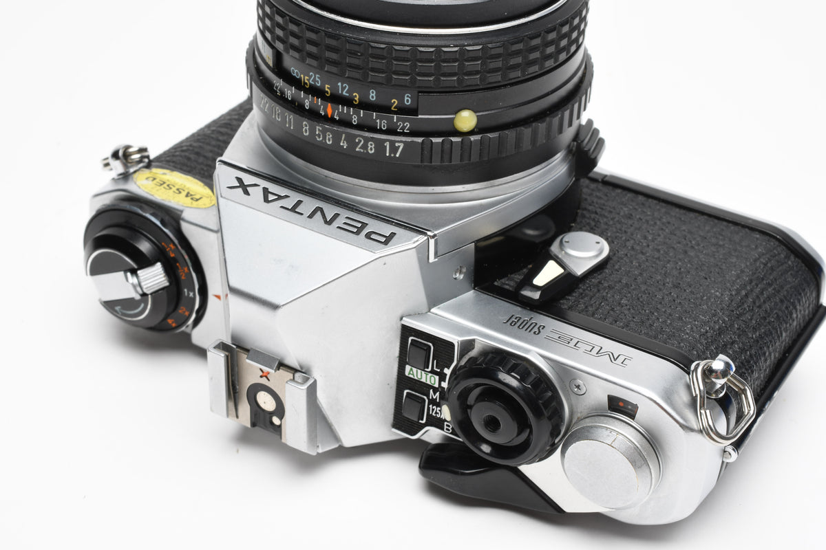 Pentax ME Super 35mm SLR w/50mm f1.7, Strap, New seals, Tested, Great!