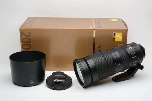 Nikon AF-S Nikkor 200-500mm f5.6E ED VR tele zoom lens, boxed, gently used