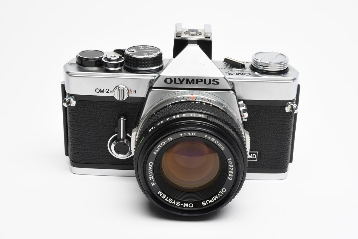 Olympus OM-2N 35mm SLR w/50mm f/1.8 Lens, New Seals! Shoe, nice!