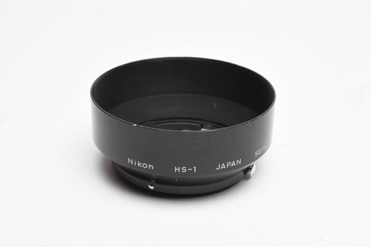 Nikon HS-1 Metal Lens Hood Snap-On Type for Nikkor Auto 50mm f1.4 prime lens
