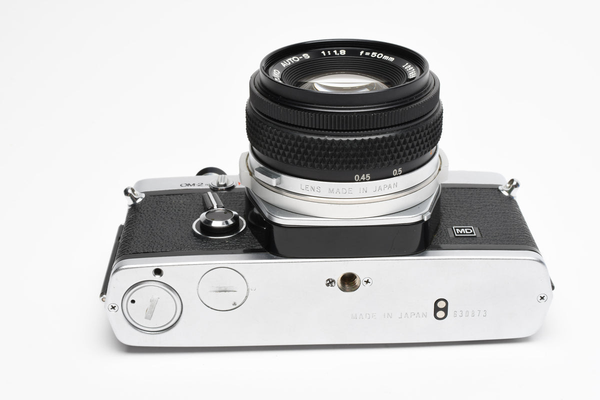Olympus OM-2N 35mm SLR w/50mm f/1.8 Lens, New Seals! Shoe, nice!
