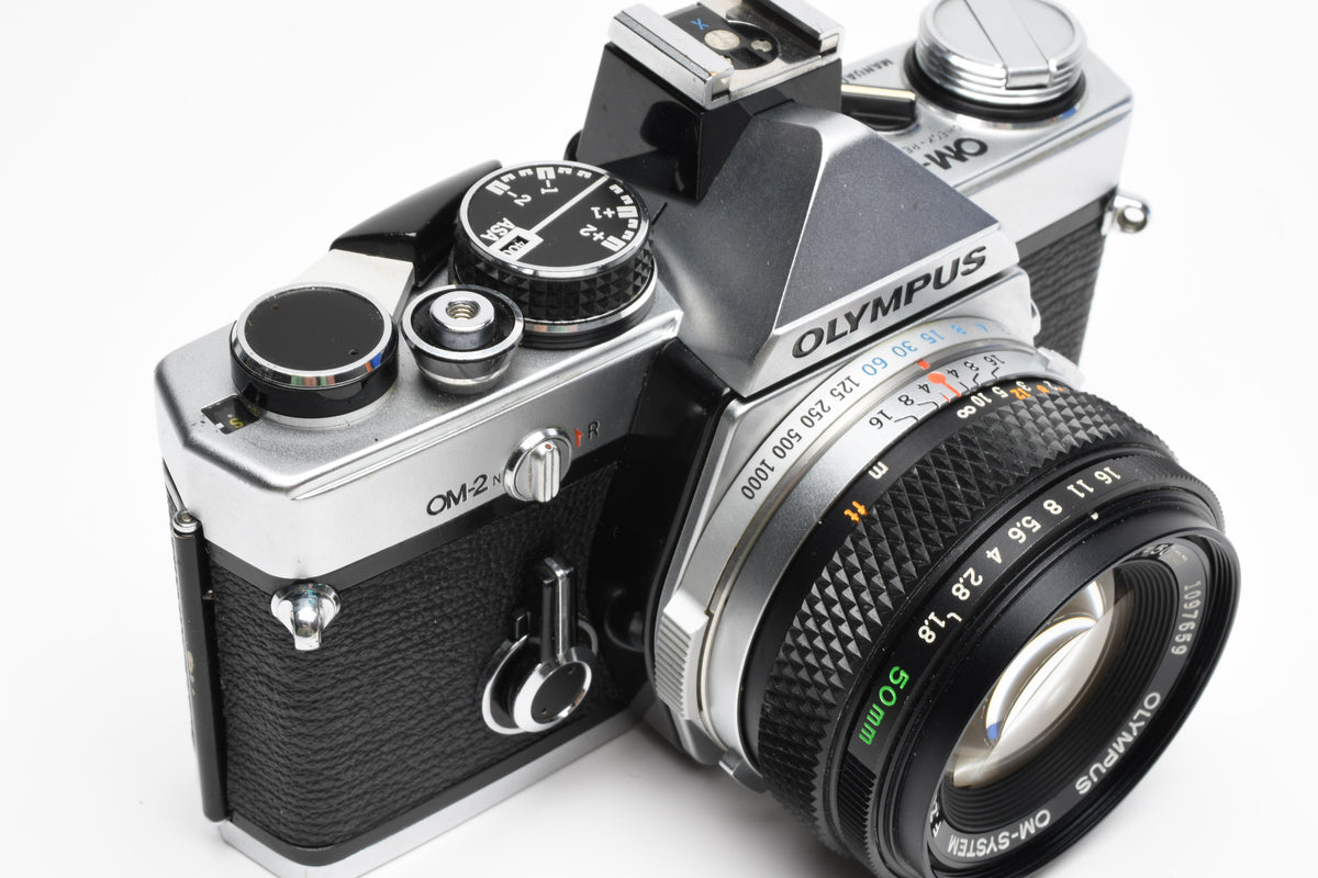 Olympus OM-2N 35mm SLR w/50mm f/1.8 Lens, New Seals! Shoe, nice!