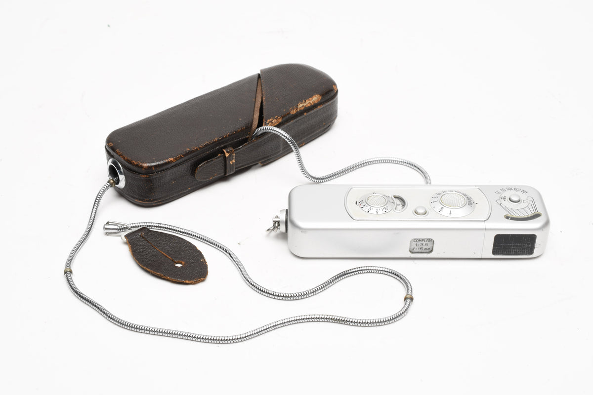 Minox B Spy camera w/case, chain strap, tested, very nice, works great