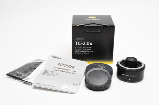Nikon TC-2.0X Z Mount Teleconverter, USA, Caps+Box, Mint