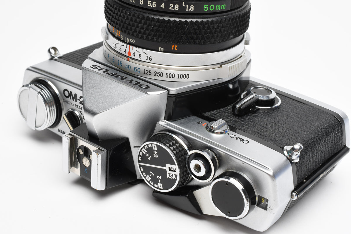 Olympus OM-2N 35mm SLR w/50mm f/1.8 Lens, New Seals! Shoe, nice!