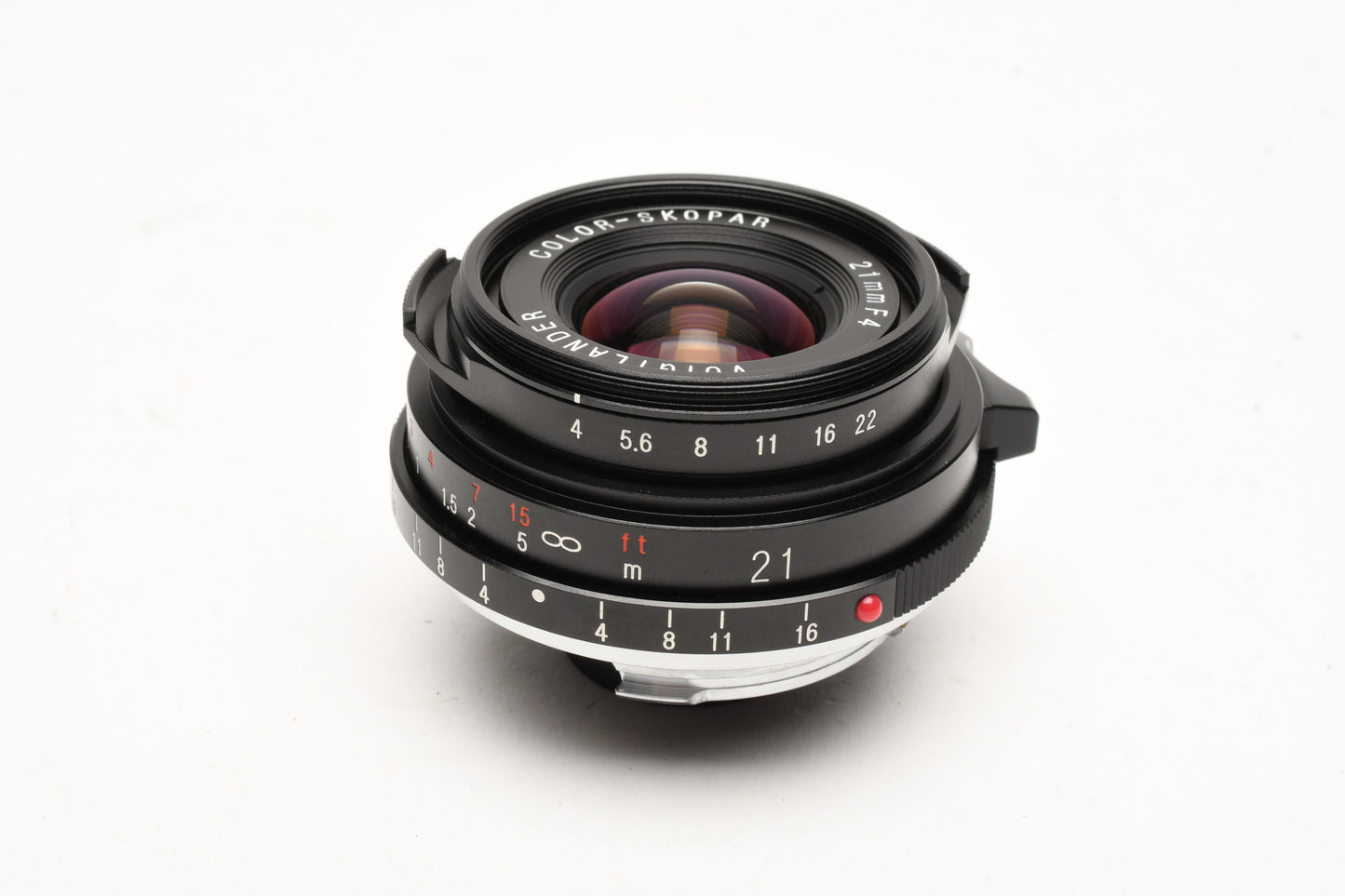 Voigtlander Color Skopar 21mm F4 VM (for Leica M mount), Hood, caps + UV, Mint-