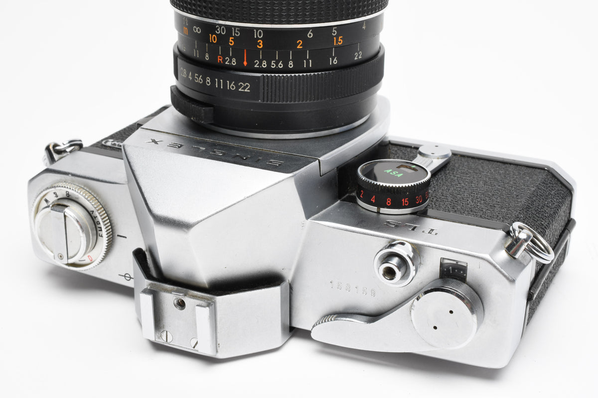 Ricoh Singlex TLS 35mm SLR w/Rexagon 35mm f2.8 lens, strap, new seals