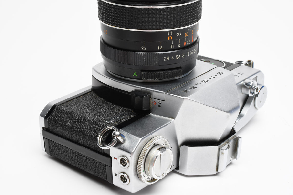 Ricoh Singlex TLS 35mm SLR w/Rexagon 35mm f2.8 lens, strap, new seals