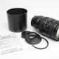 Nikon Nikkor AF ED 80-400mm f4.5-5.6D ED VR w/Hood, Caps, UV