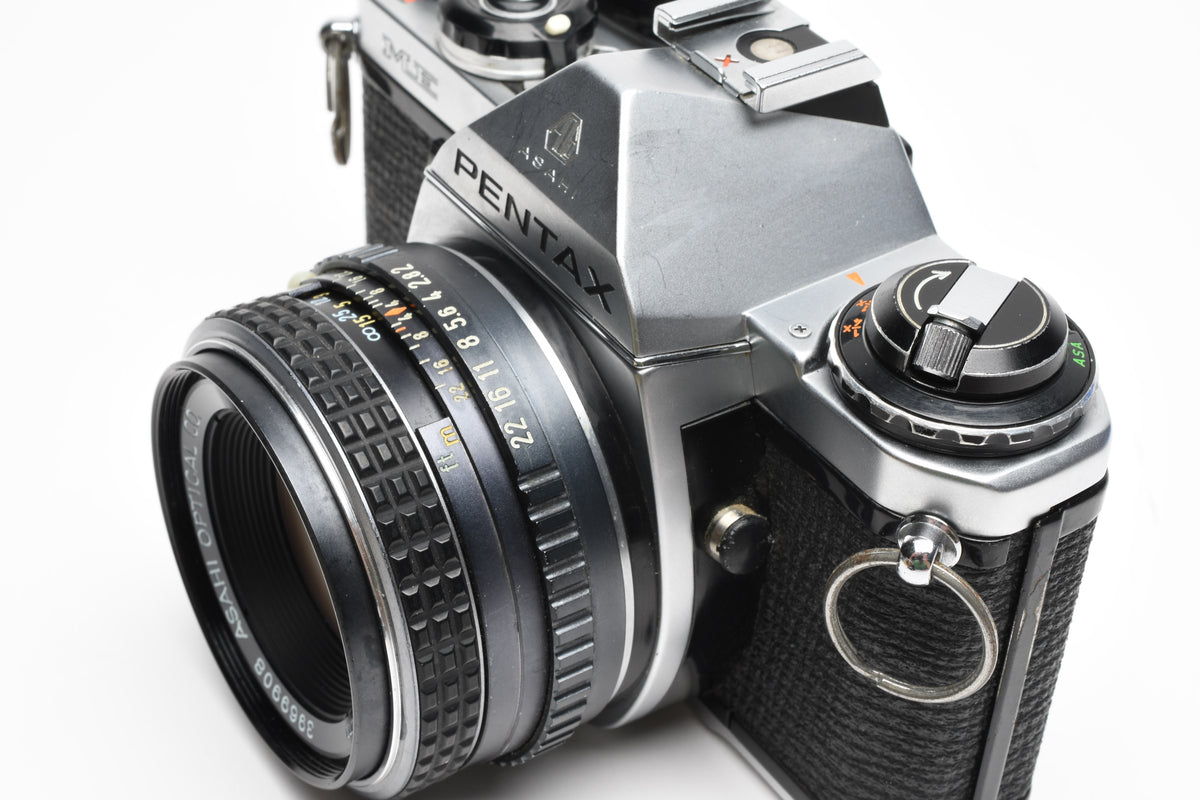 Pentax ME 35mm SLR w/50mm f2 lens, new seals, tested, accurate, nice!