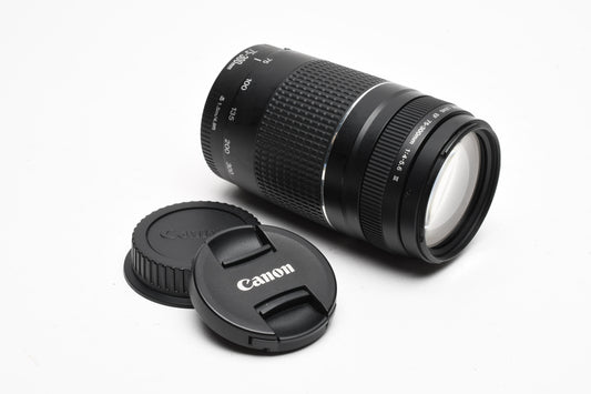Canon EF 75-300mm f4-5.6 III Telephoto zoom +Caps