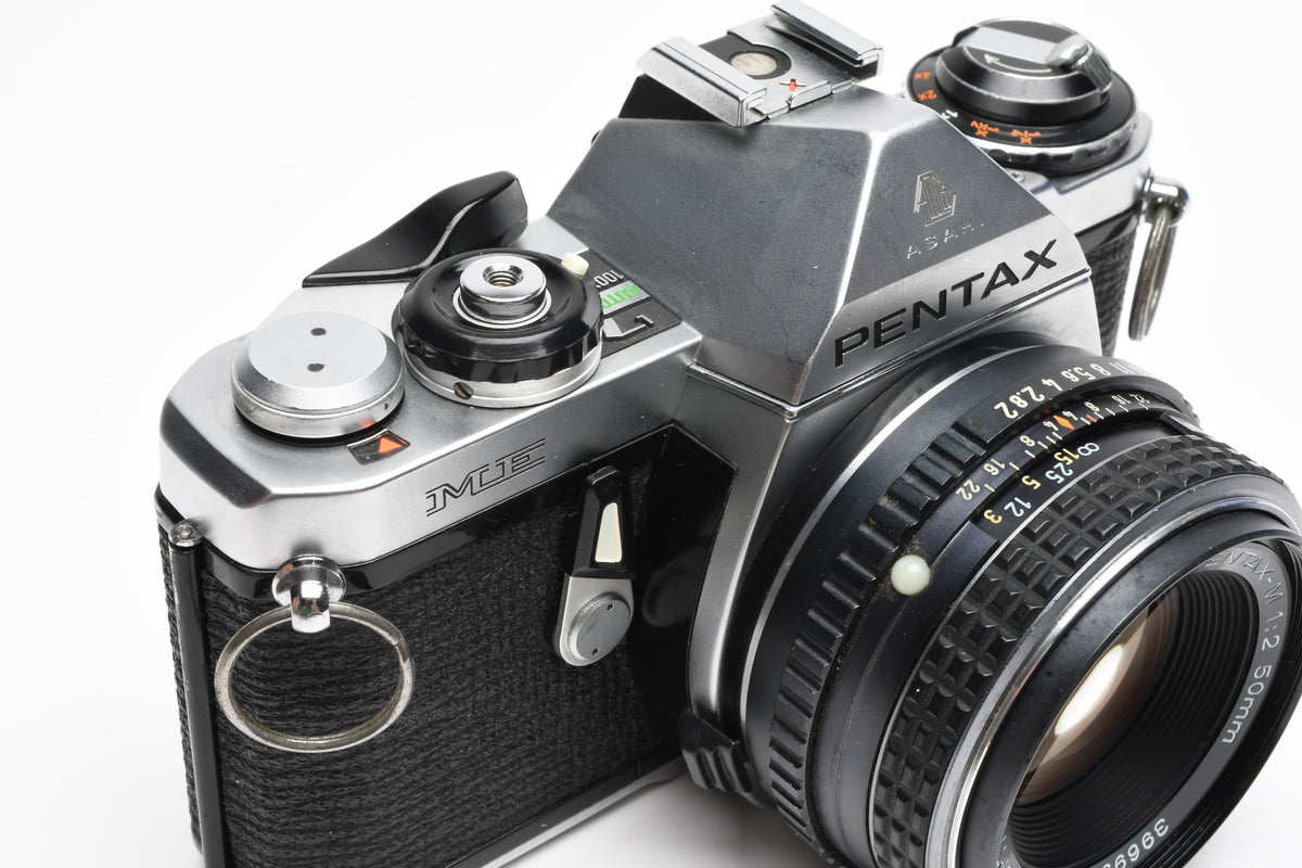 Pentax ME 35mm SLR w/50mm f2 lens, new seals, tested, accurate, nice!