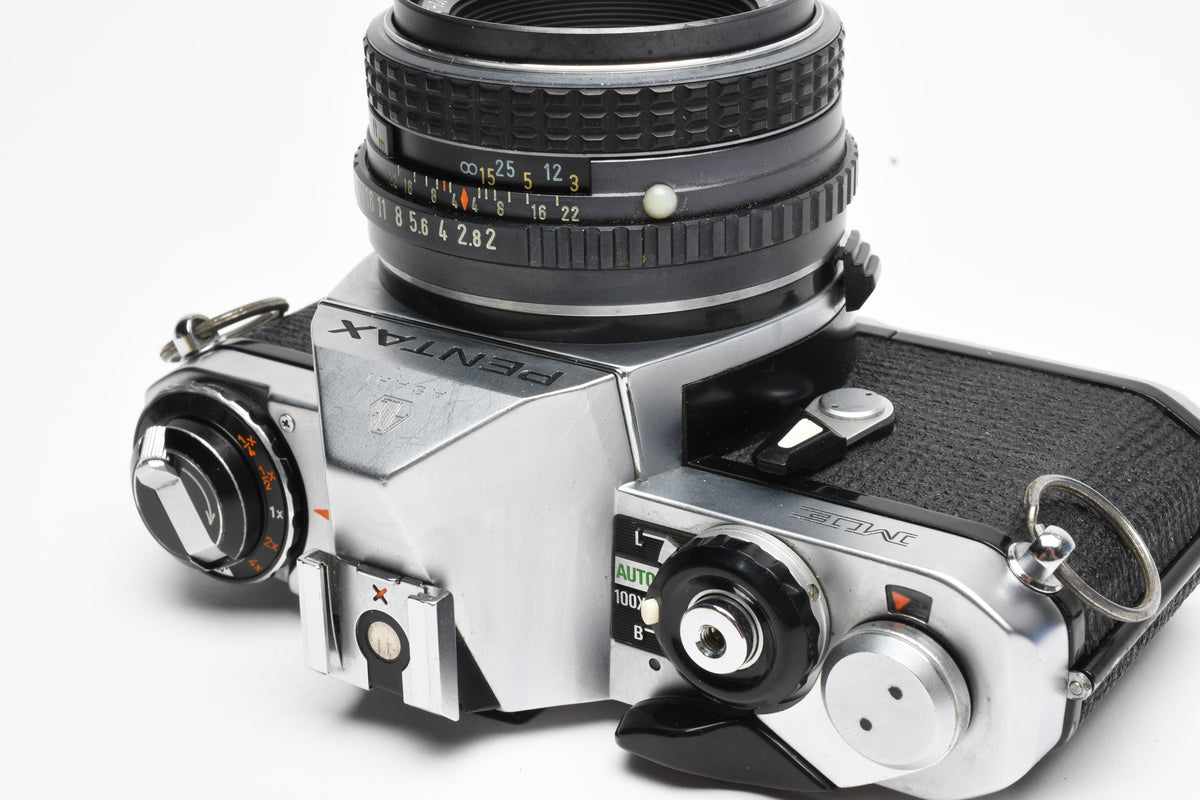 Pentax ME 35mm SLR w/50mm f2 lens, new seals, tested, accurate, nice!