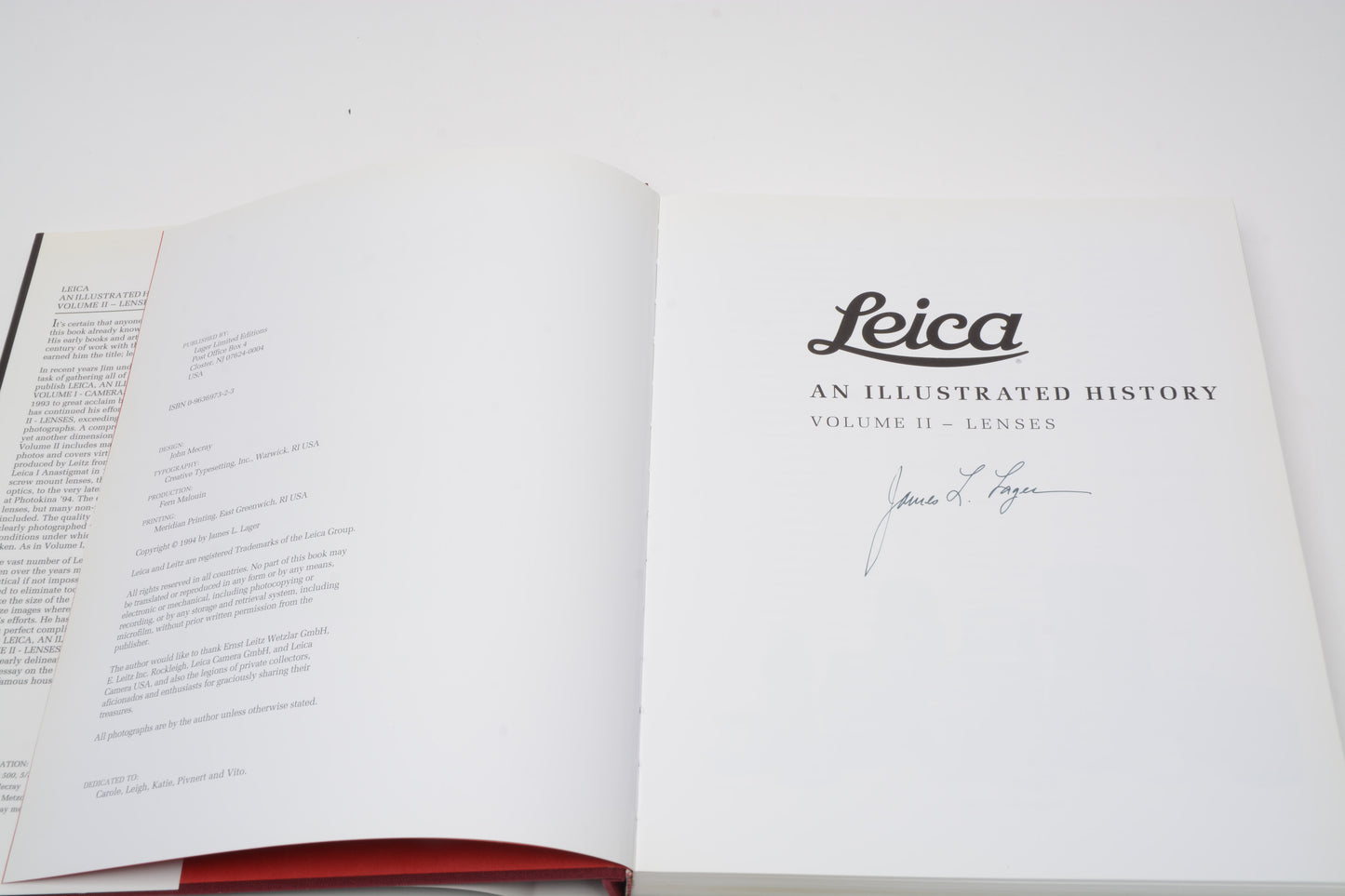 Leica: An Illustrated History Volume I, II, III (Full Trilogy) *Autographed*