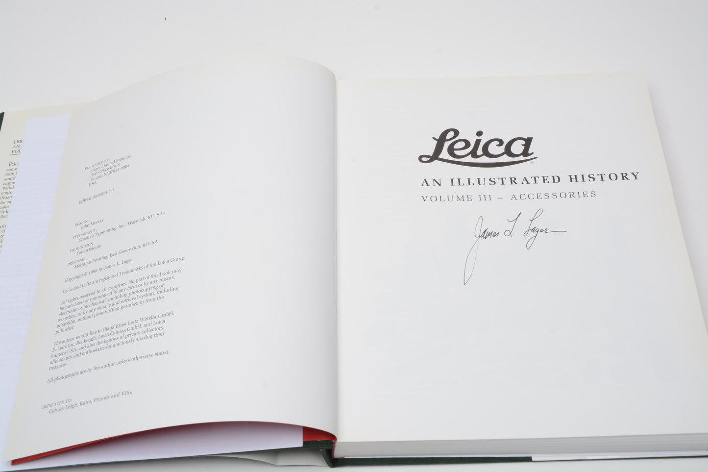 Leica: An Illustrated History Volume I, II, III (Full Trilogy) *Autographed*