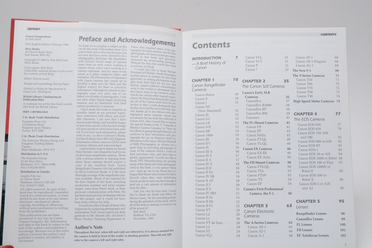 Canon Compendium Hardcover By Bob Shell