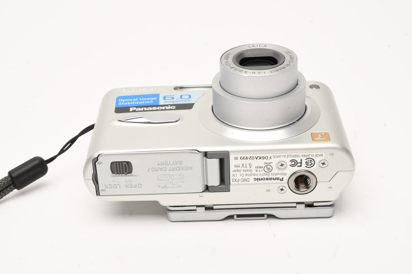 Panasonic FX3 6MP Digital Point&Shoot camera (Silver), Boxed, Tested