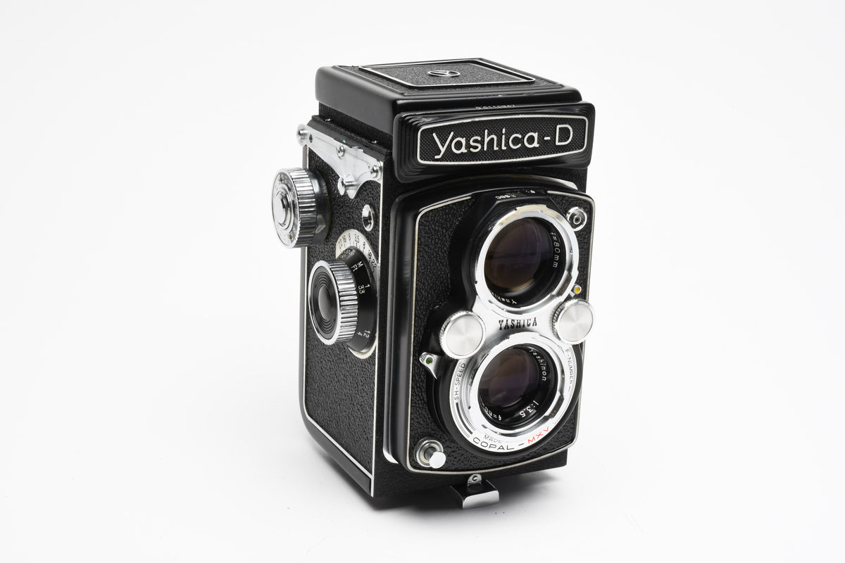 Yashica D TLR 120 Camera w/80mm f3.5, Great, CLA'd w/New Seals + Case