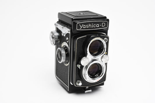 Yashica D TLR 120 Camera w/80mm f3.5, Great, CLA'd w/New Seals + Case
