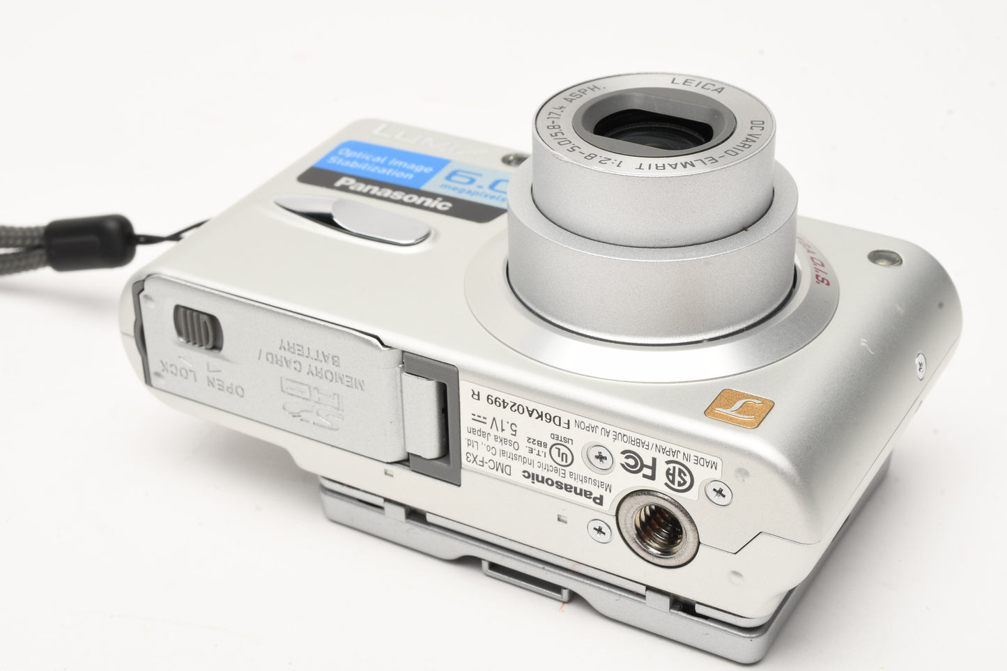 Panasonic FX3 6MP Digital Point&Shoot camera (Silver), Boxed, Tested