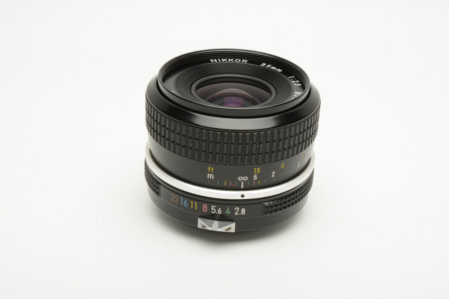 Nikon Nikkor 35mm f2.8 Non-AI mount lens, caps, nice & clean + L39 Filter