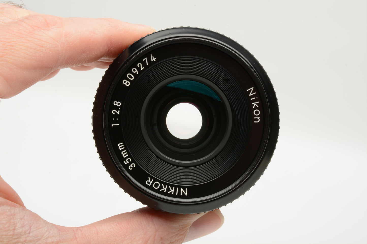 Nikon Nikkor 35mm f2.8 Non-AI mount lens, caps, nice & clean + L39 Filter