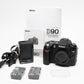 Nikon D90 DSLR body, 2batts, charger, Only 15K Acts, clean,+Manual
