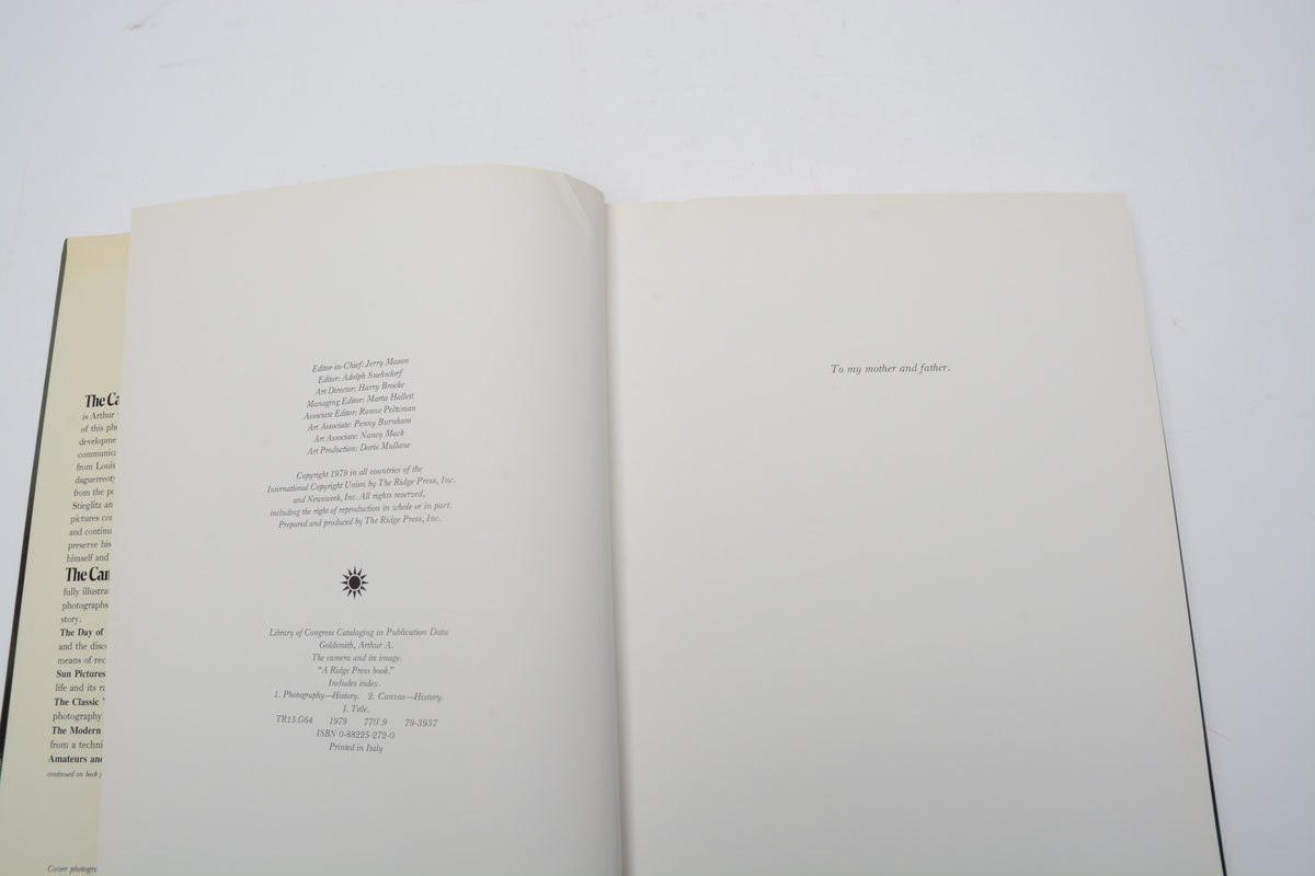 The Camera and Its Images Hard cover book By Goldsmith