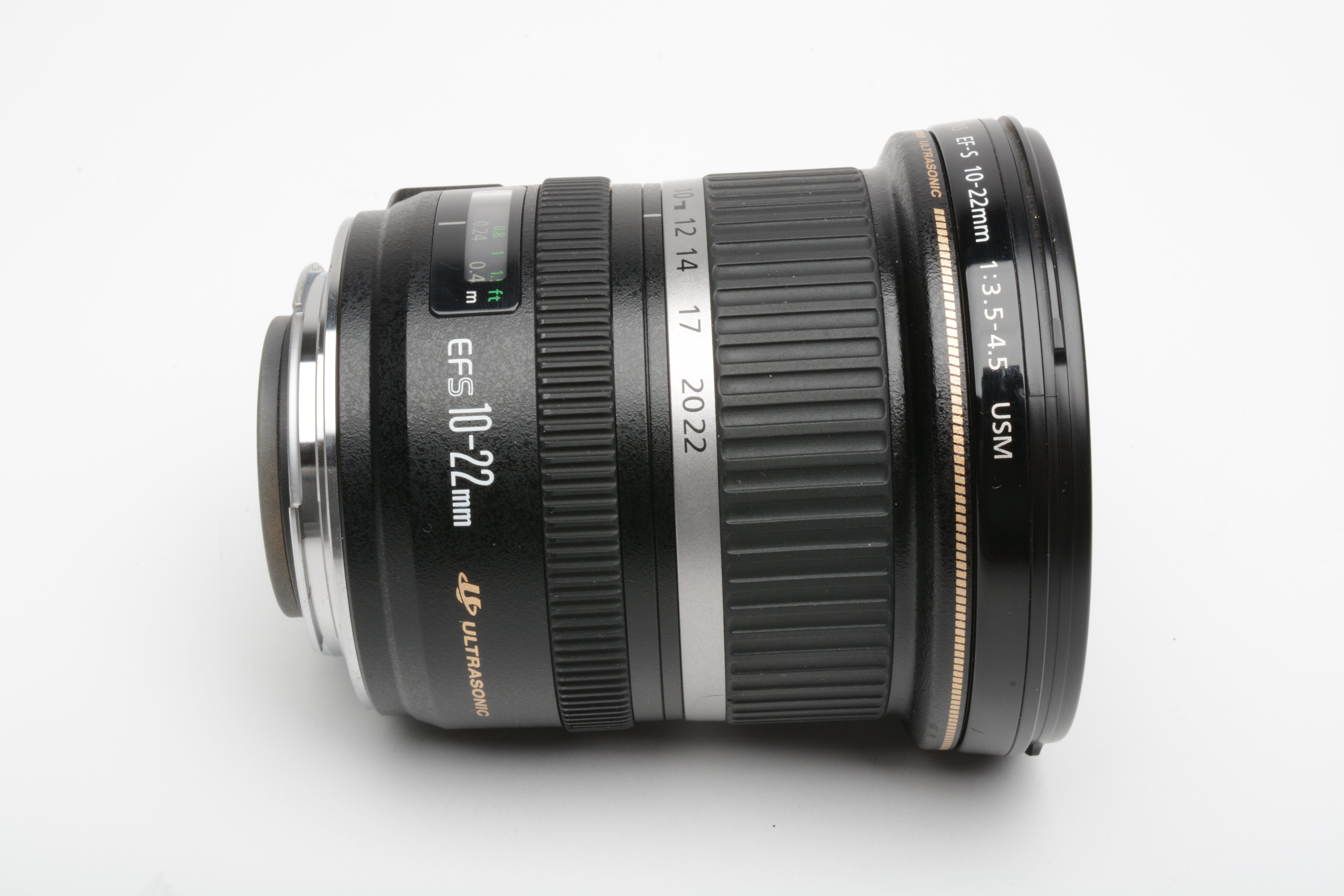 Canon EF-S 10-22mm f3.5-4.5 USM zoom lens, caps, boxedMint