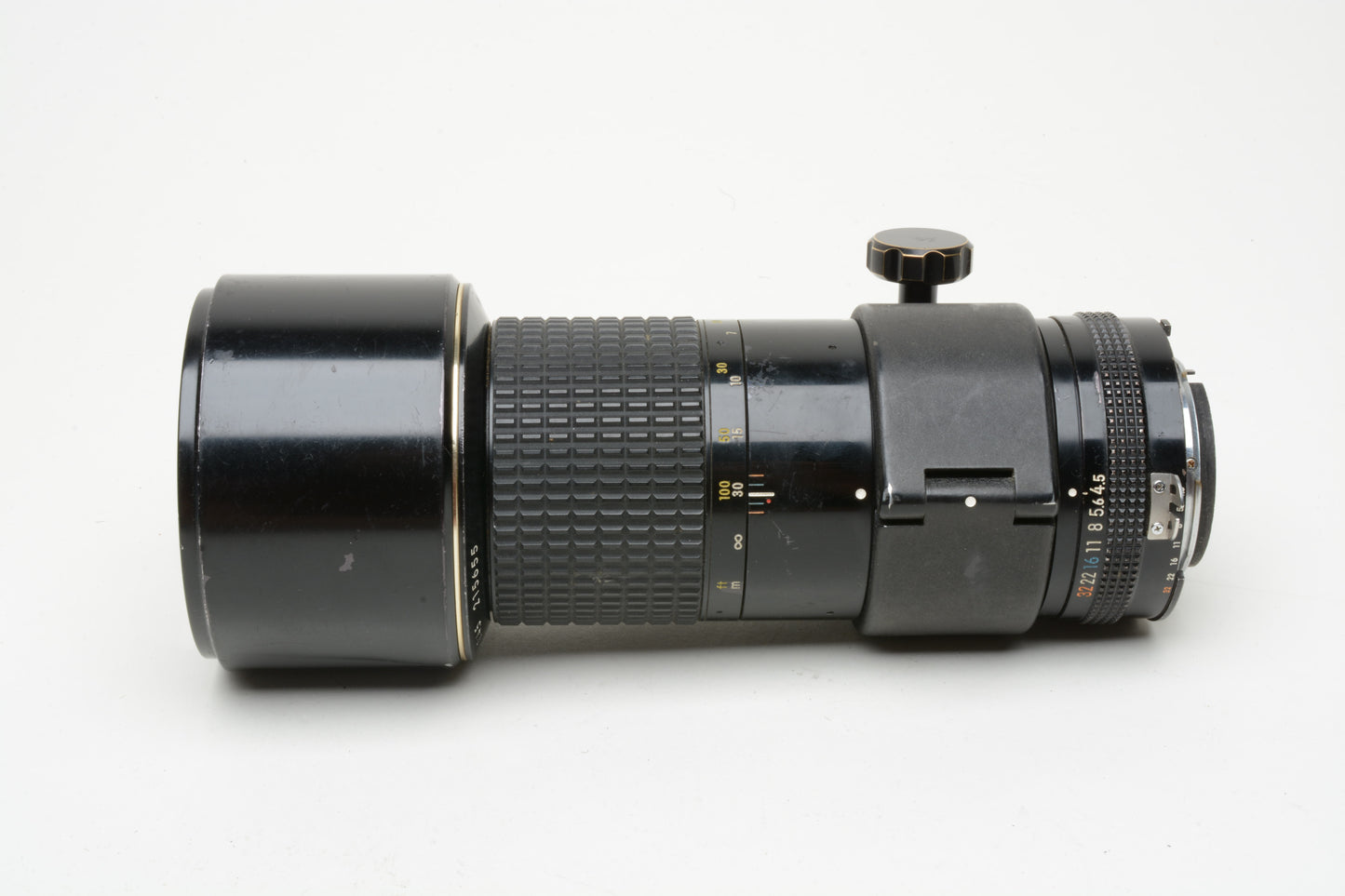 Nikon Nikkor MF 300mm f4.5 ED IF AIS telephoto lens, caps, well used, still great