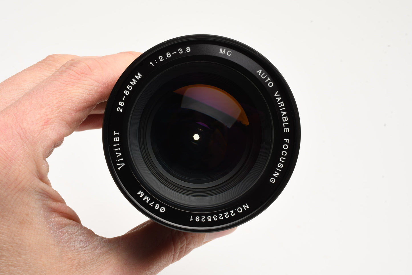 Vivitar 28-85mm f2.8-3.8 Zoom lens Nikon Ai Mount, Clean +UV