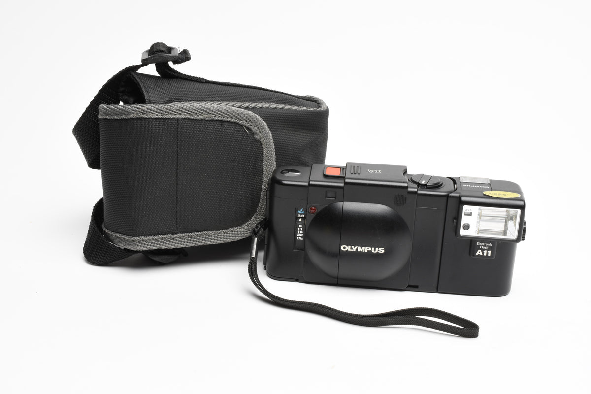Olympus XA w/A11 flash, new light seals, tested, great! VERY clean