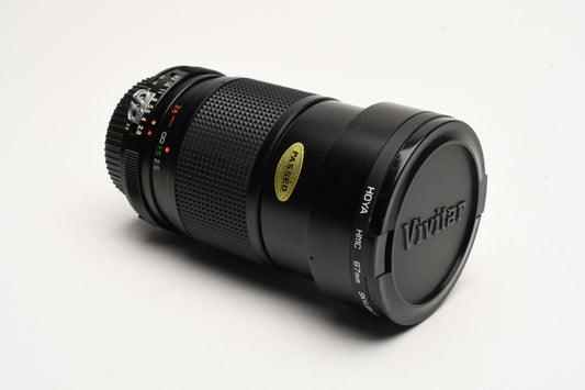 Vivitar 28-85mm f2.8-3.8 Zoom lens Nikon Ai Mount, Clean +UV