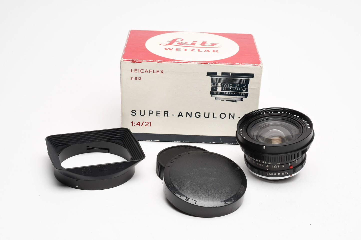 Leica Leitz Super Angulon 21mm f4 11813, + Hood, Boxed, Mint-