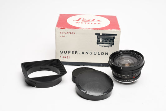 Leica Leitz Super Angulon 21mm f4 11813, + Hood, Boxed, Mint-