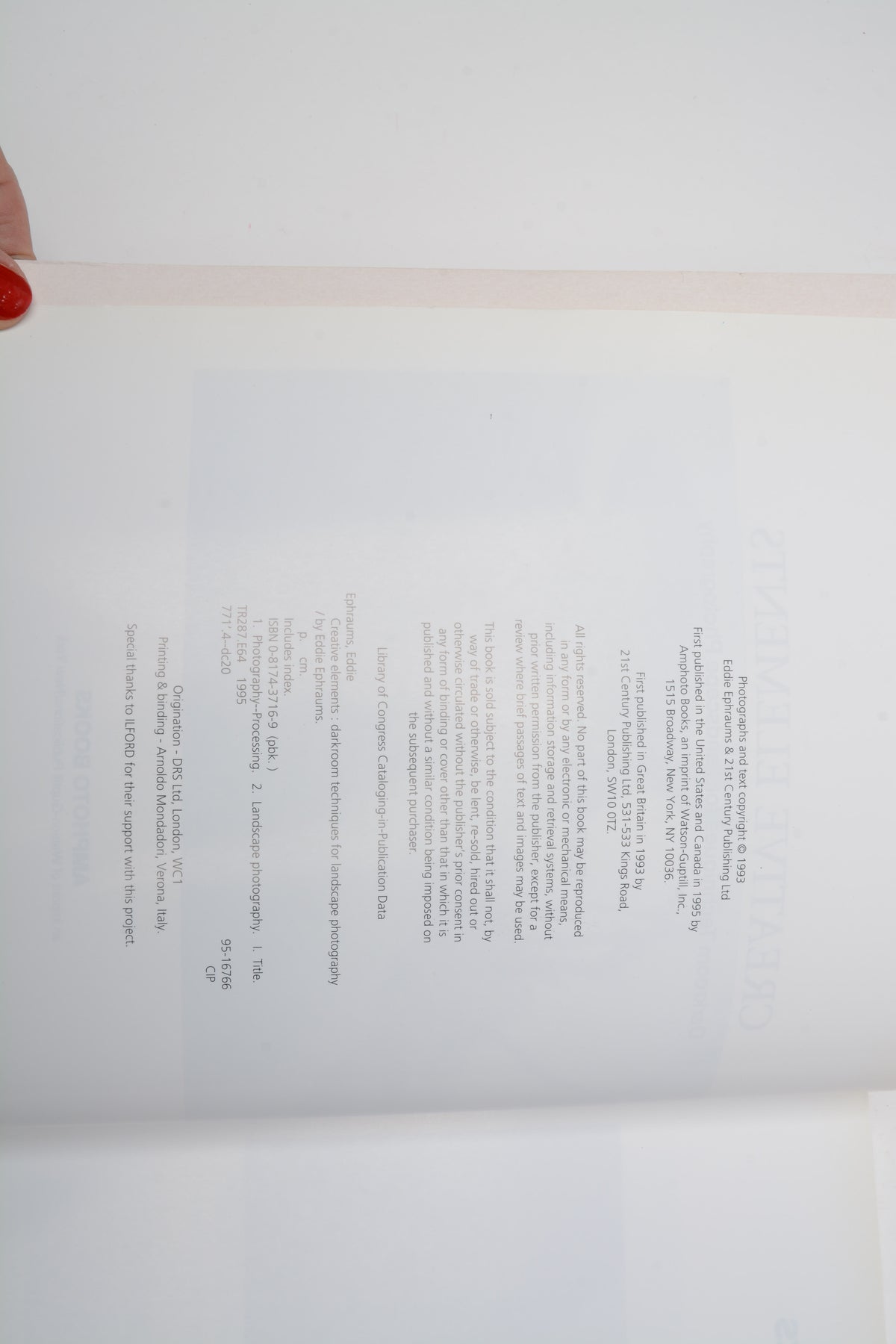 Creative Elements Soft cover book by Eddie Ephraums