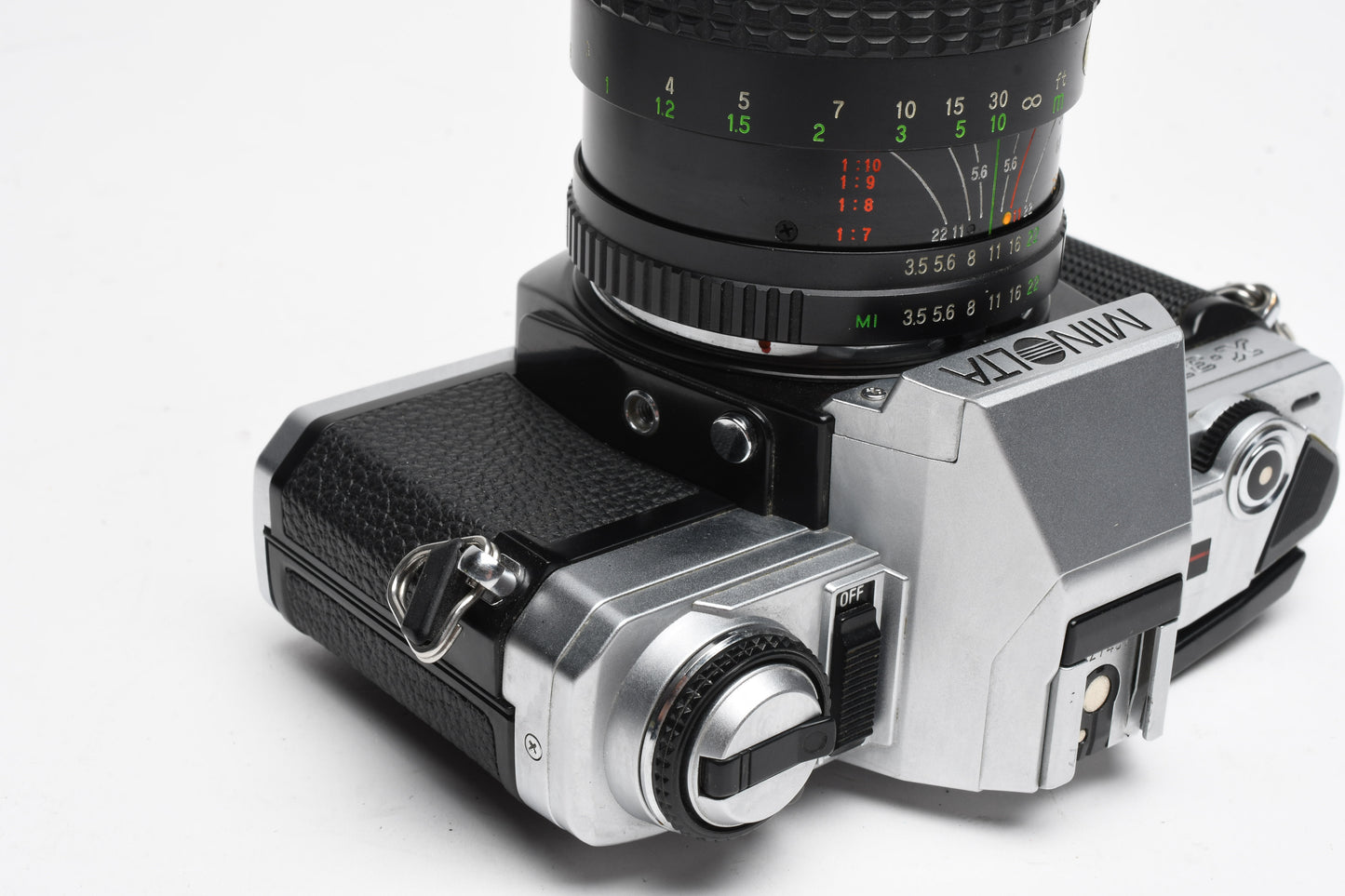 Minolta X370 35mm SLR w/35-75mm zoom, case, strap, tested