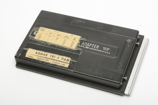 Graflex Graphic #1233 Film Pack Adapter 3 1/4 x 4 1/4, w/dark slide
