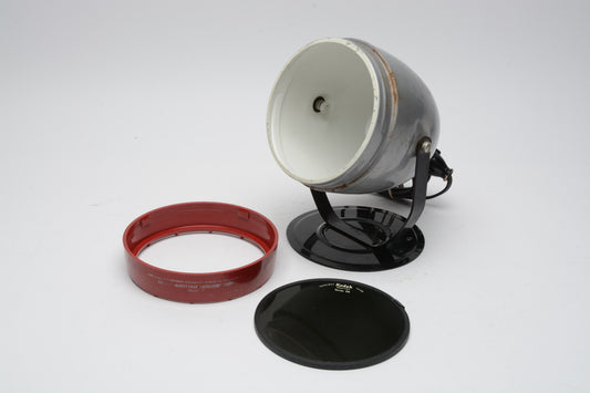 Kodak Adjustable Safelight Model A Round 5" w/ Series OA Filter, Great!