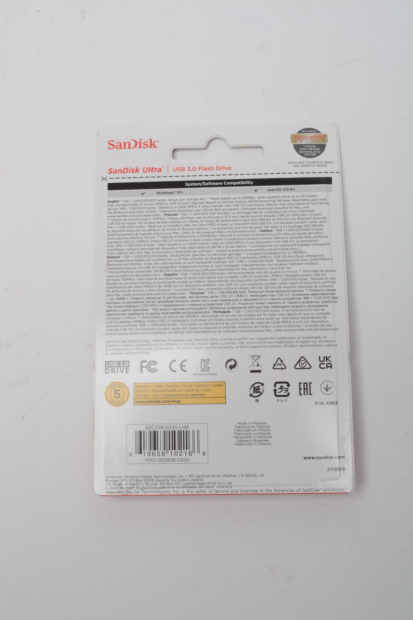 Sandisk Ultra USB 3.0 Flash Drive, New